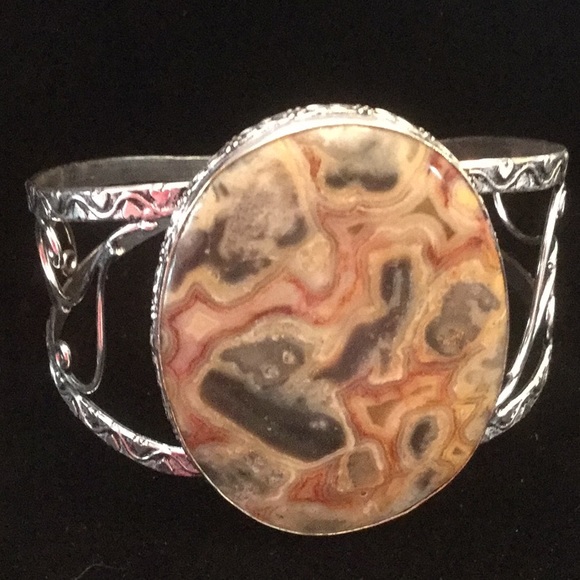 Atlanta Gem & Mineral Show Jewelry - ⭐️Jaw Dropping ⭐️Crazy Lace Agate Bracelet